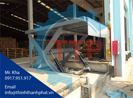 Bàn nâng thủy lực lên container