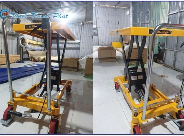 BÀN NÂNG THỦY LỰC PTS500B (500KG) VẬN HÀNH BẰNG CƠ